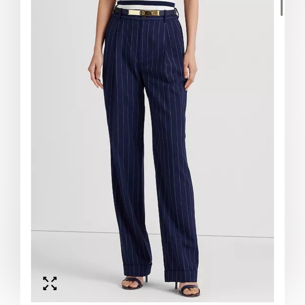 Lauren Ralph Lauren Women’s Navy Striped Dress Pants Size 12P
100% Wool